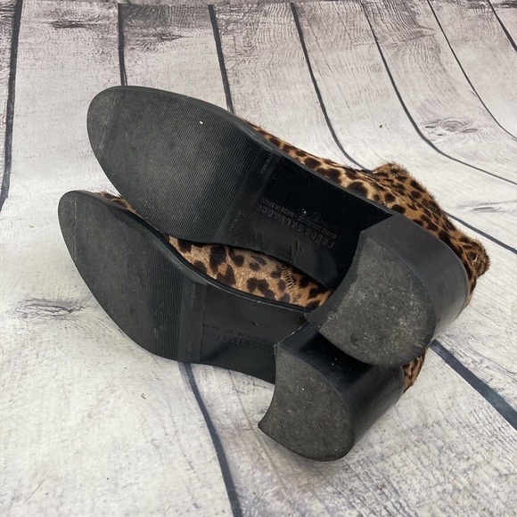 Freda Salvador Ace Bootie Women's Size 7 Lace Up Combat Boots Cheetah‎ Haircalf - Picture 8 of 13